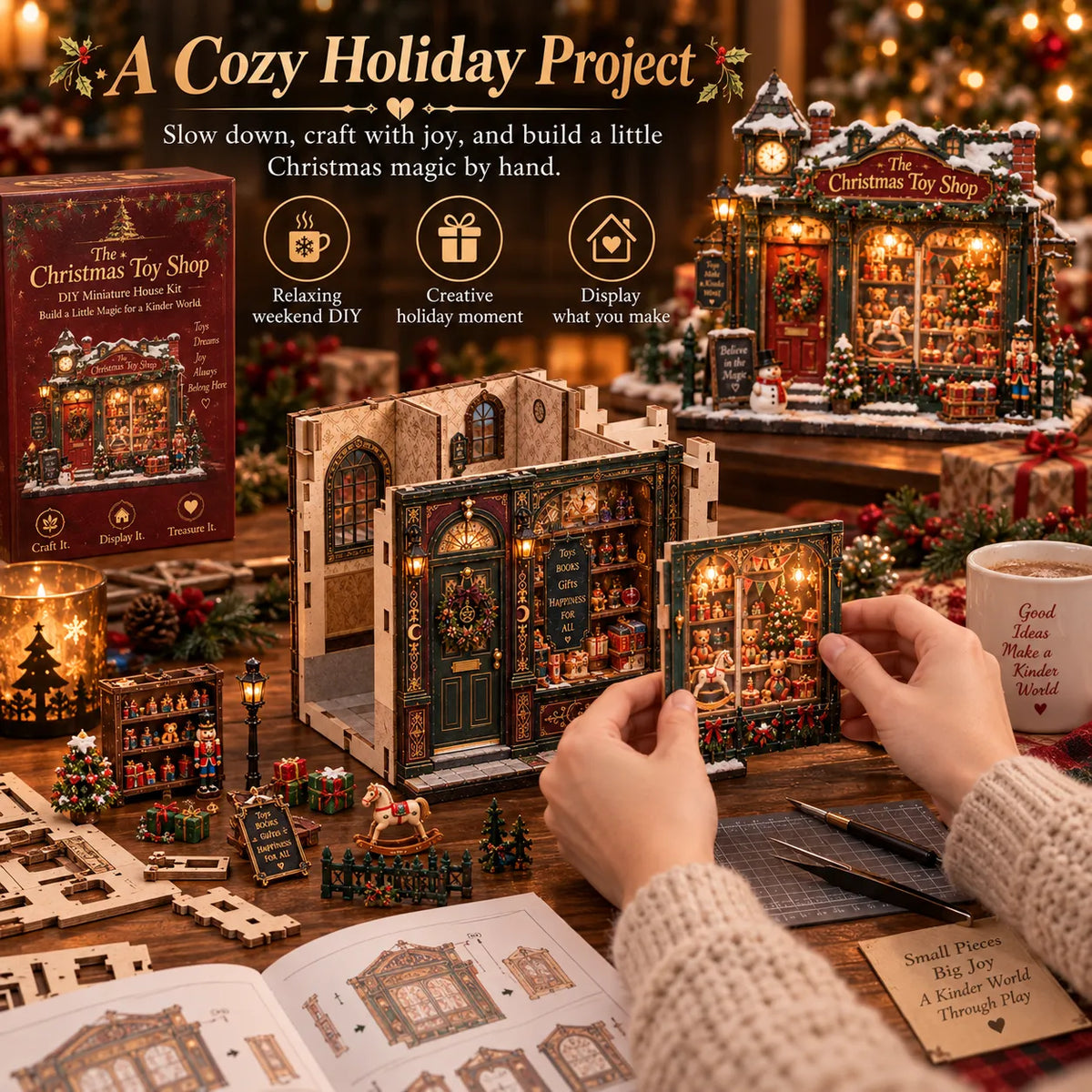 🎄 The Christmas Toy Shop™-DIY 3D Miniature House Kit