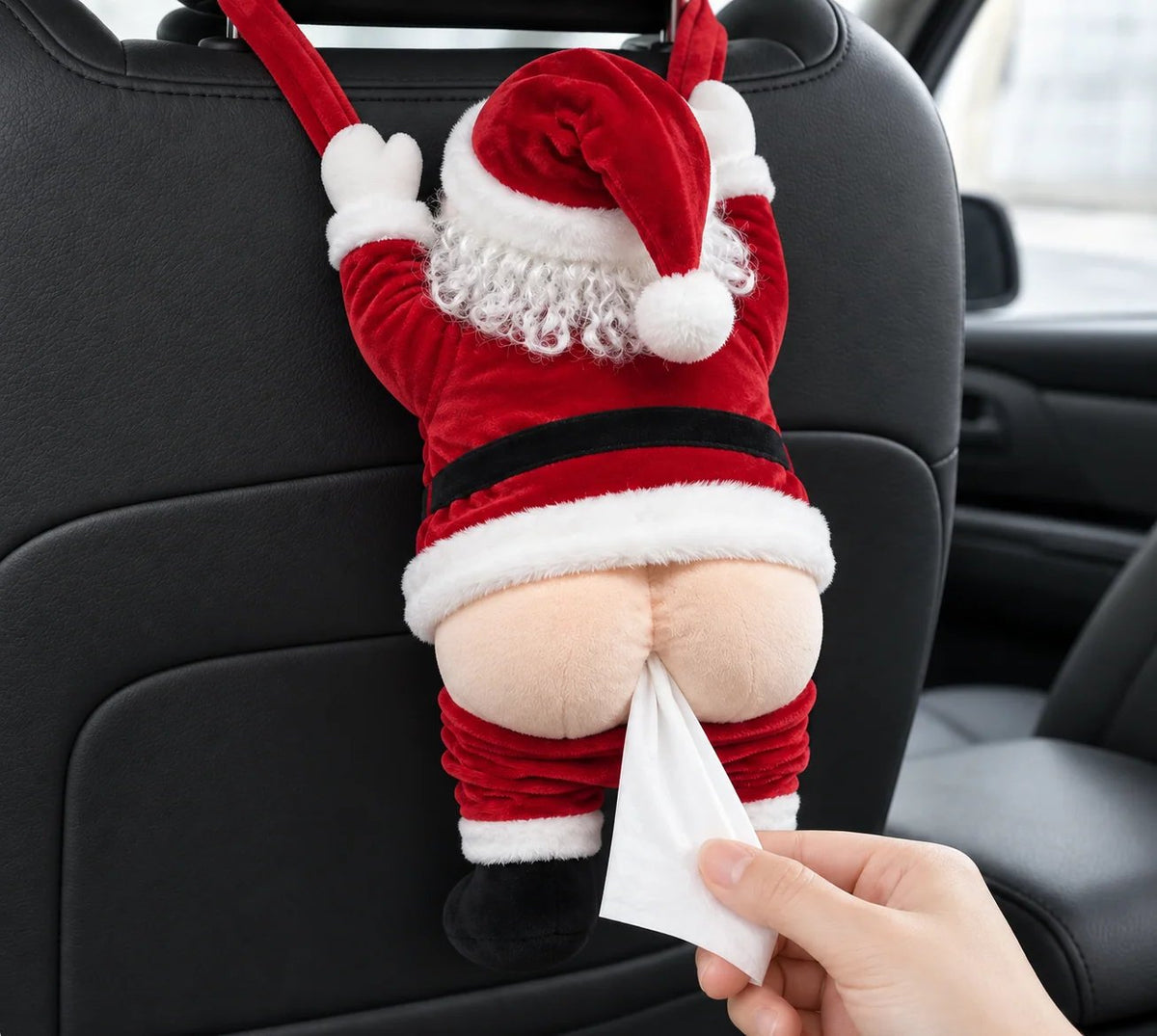 🔥 LAST DAY 50% OFF 🔥🎄 Cheeky Christmas Tissue Holders™ – Funny Santa & Reindeer Plush Car Tissue Covers for Holiday Laughs & Gifting 🎅🦌🎁