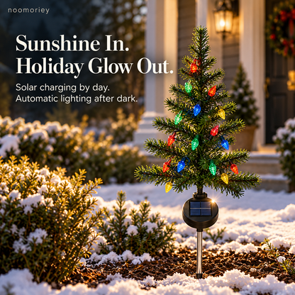🎄4-Pack Solar Strawberry LED Christmas Pathway Lights, Multicolor✨