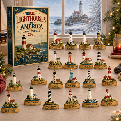 🌊🎄 Lighthouses of America Advent Calendar 2026 – 24-Day Coastal Countdown with Collectible Miniatures ⚓