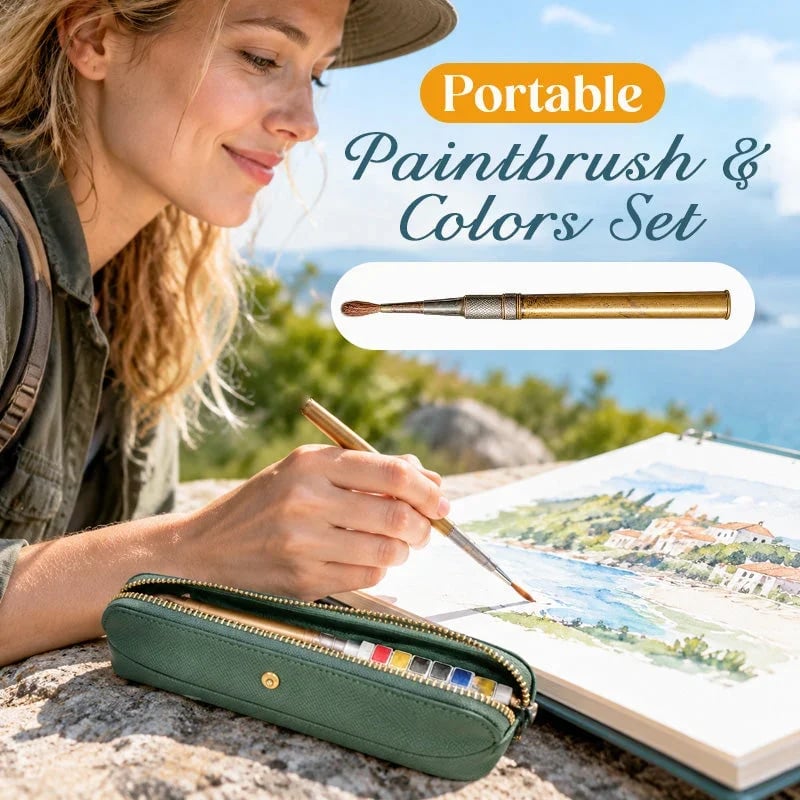 🎁 Portable Paintbrush & Colors Set – A Little Gift Full of Creativity!