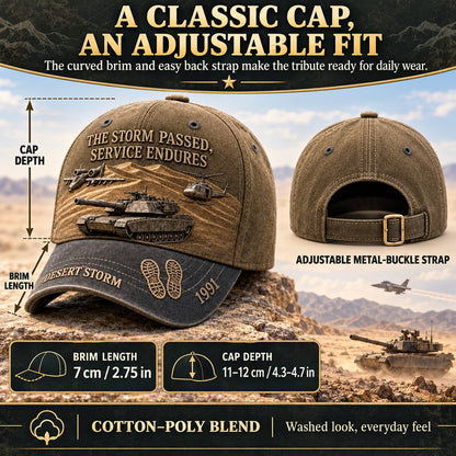 ⏳ Last Day 49% OFF – 🎖️ Desert Storm 1991 Veteran Cap | Vintage Washed Military Tribute 🧢