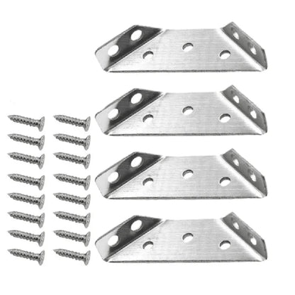 10-Pack Stainless Steel Corner Braces 🔩 – Strong Furniture Reinforcement