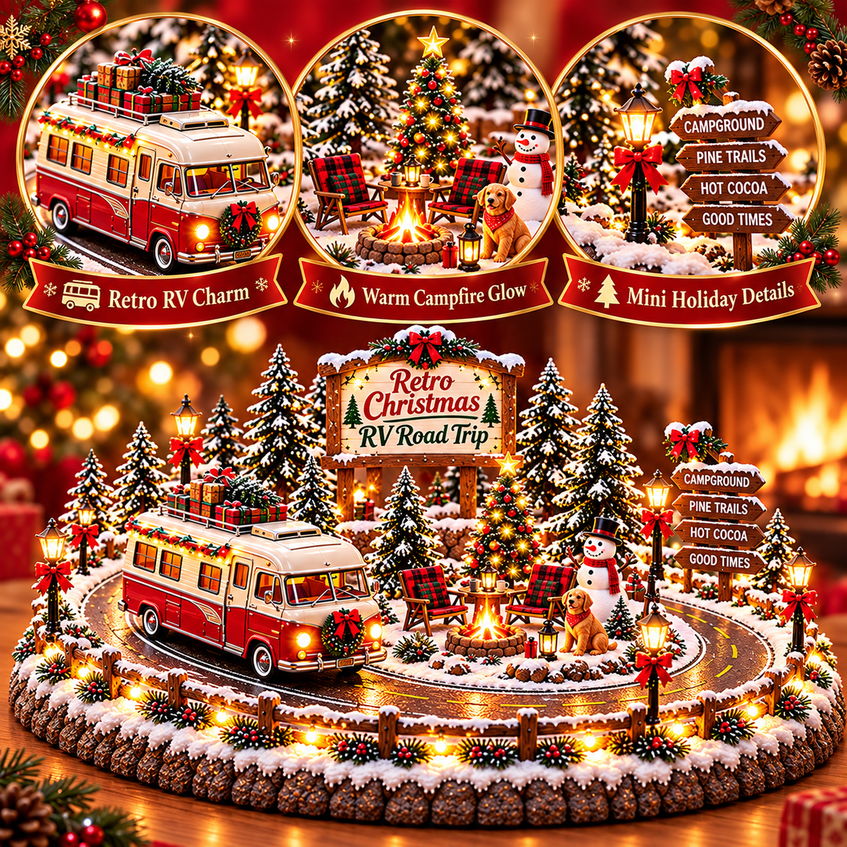 🚐🎄 Retro Christmas RV Road Trip