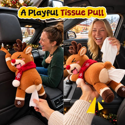 🔥 LAST DAY 50% OFF 🔥🎄 Cheeky Christmas Tissue Holders™ – Funny Santa & Reindeer Plush Car Tissue Covers for Holiday Laughs & Gifting 🎅🦌🎁