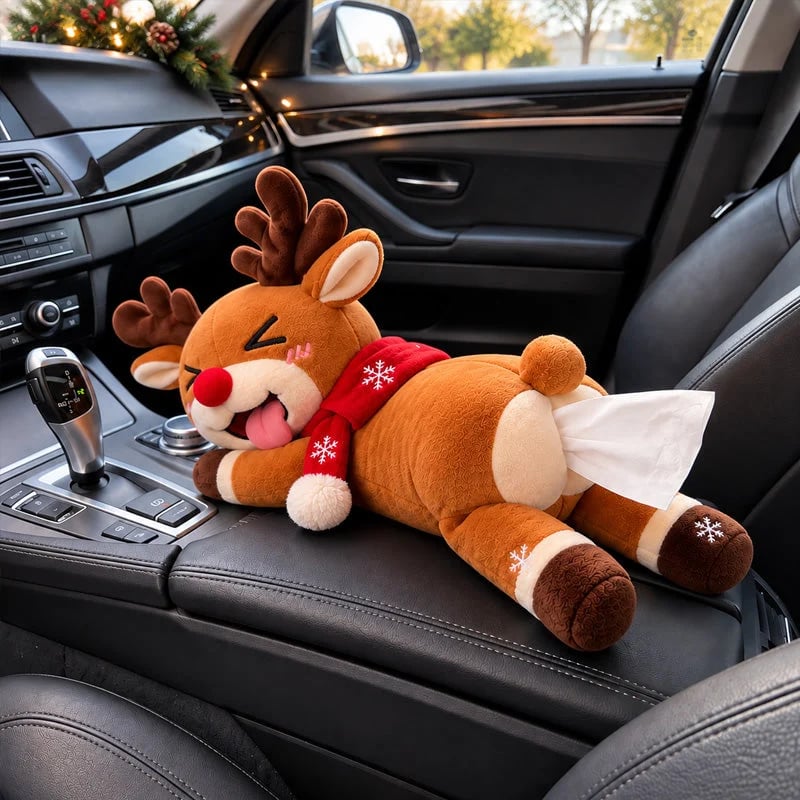 🔥 LAST DAY 50% OFF 🔥🎄 Cheeky Christmas Tissue Holders™ – Funny Santa & Reindeer Plush Car Tissue Covers for Holiday Laughs & Gifting 🎅🦌🎁