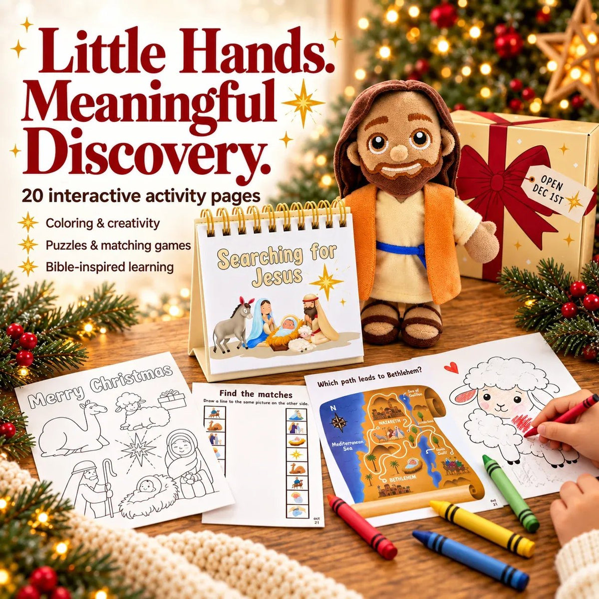 🔥Last Day 50% OFF -✝️ Searching for Jesus Advent Set | 25-Day Christmas Hide & Seek