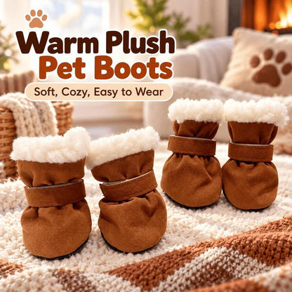 🐾❄️ Velvet Puppy Booties – Warm, Non-Slip Paw Protection for Little Dogs