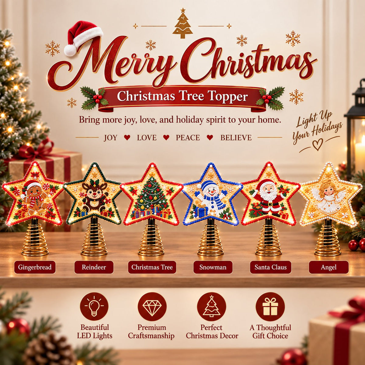 🎄LAST DAY 50% OFF — Light-Up Christmas Tree Topper DIY Kit