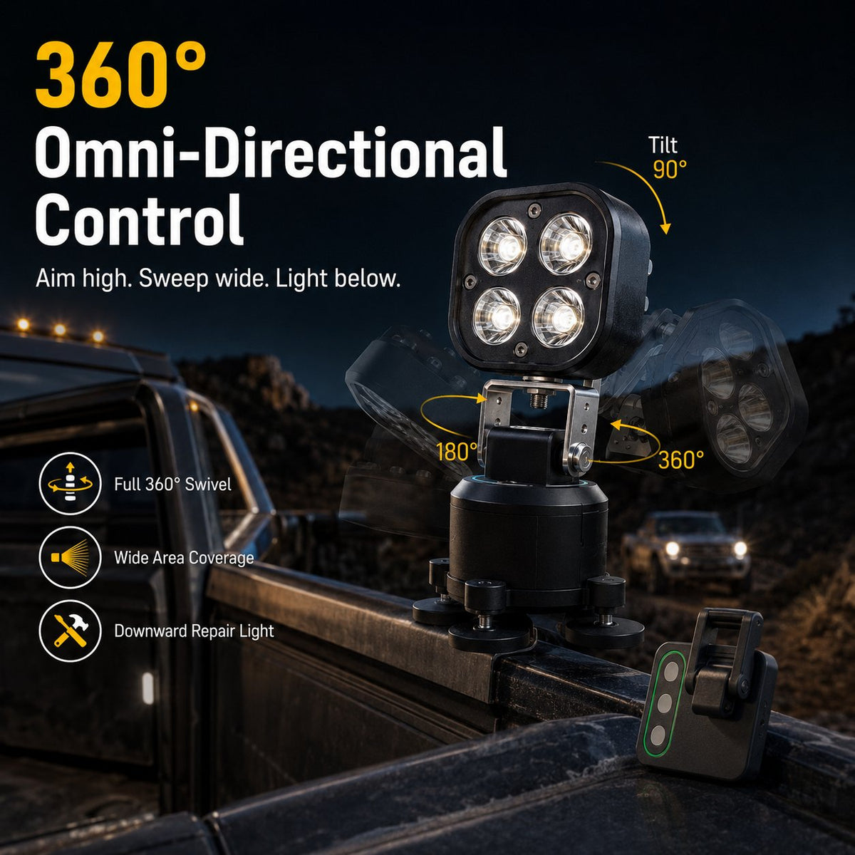 🔥🏕️ 360° Full Coverage Magnetic LED Pod Light – Portable Outdoor Camping & Car Emergency LED Lamp