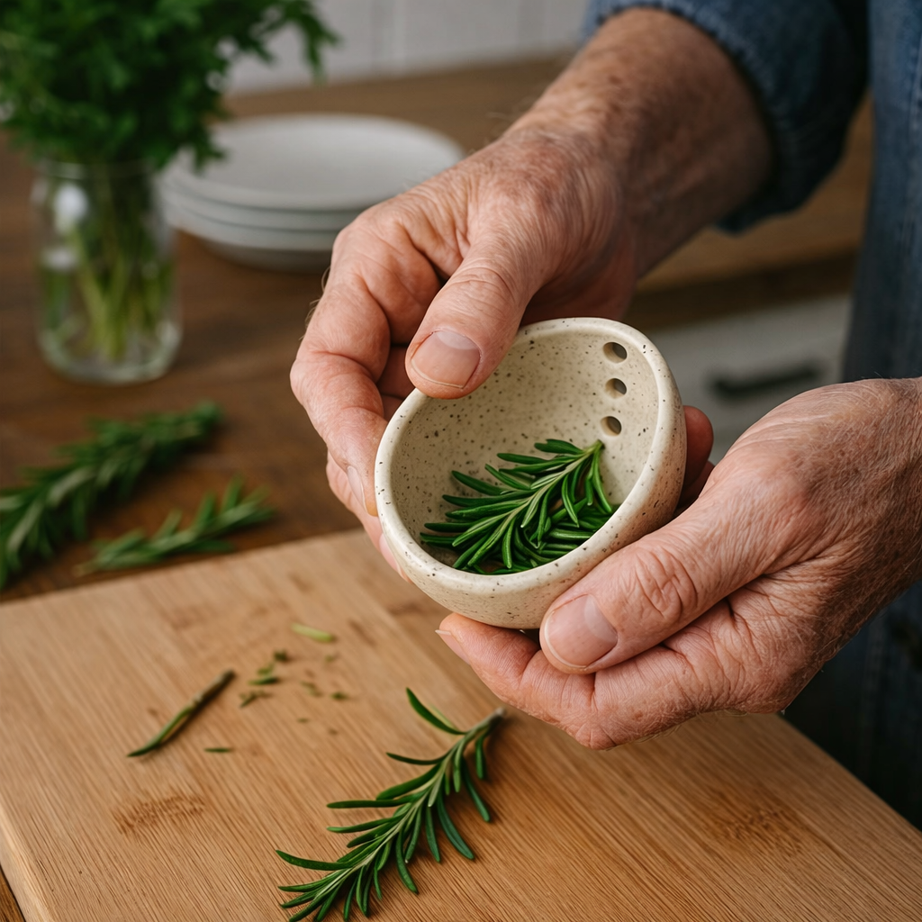 100% Handmade Pottery Herb Stripper(𝐂𝐡𝐚𝐝 𝐒𝐦𝐢𝐭𝐡 𝐇𝐚𝐧𝐝𝐦𝐚𝐝𝐞®) - BUY 3 GET 15% OFF & FREE SHIPPING