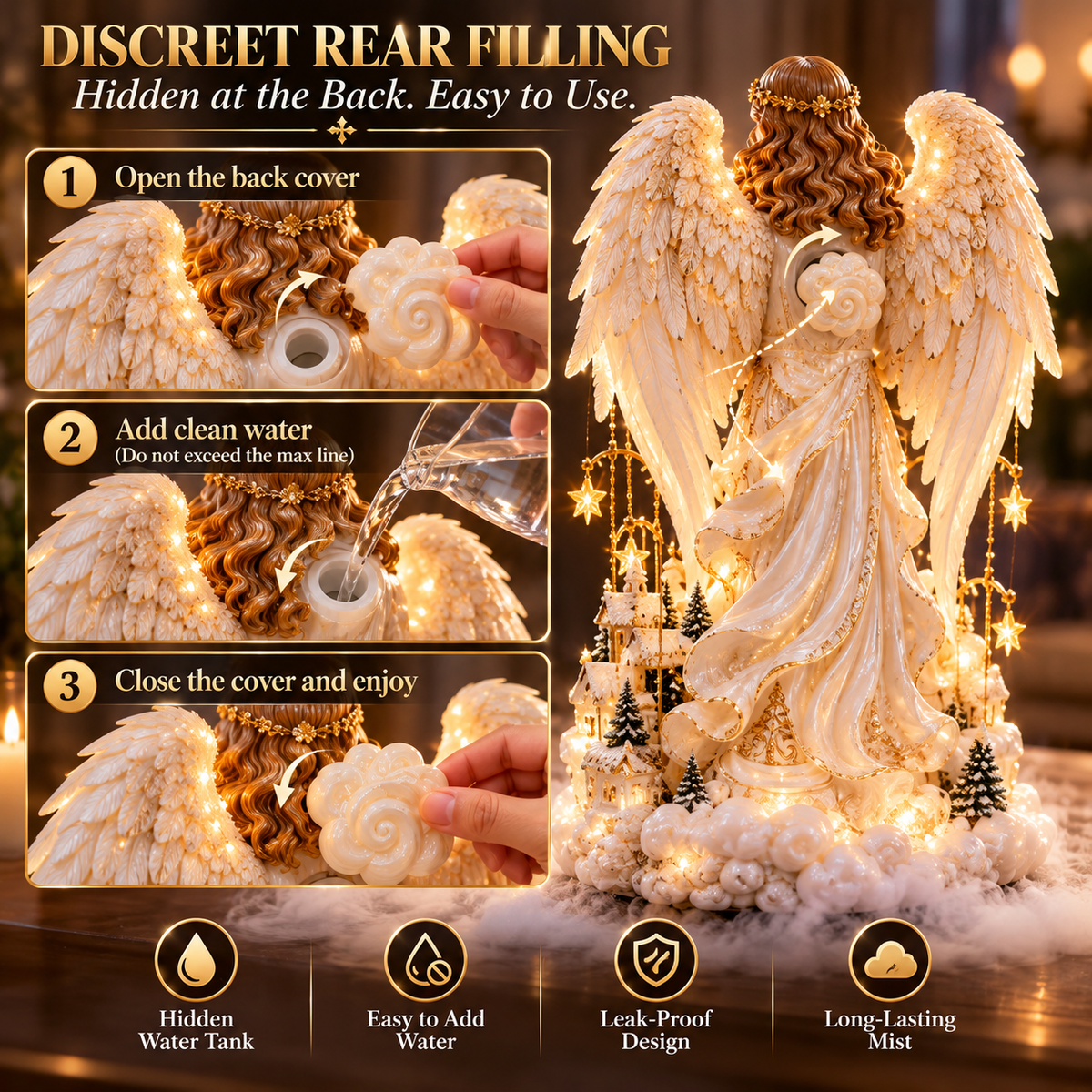 👼✨ 50% OFF – Angel of Heaven™ | Guardian Angel Mist Night Light  💛
