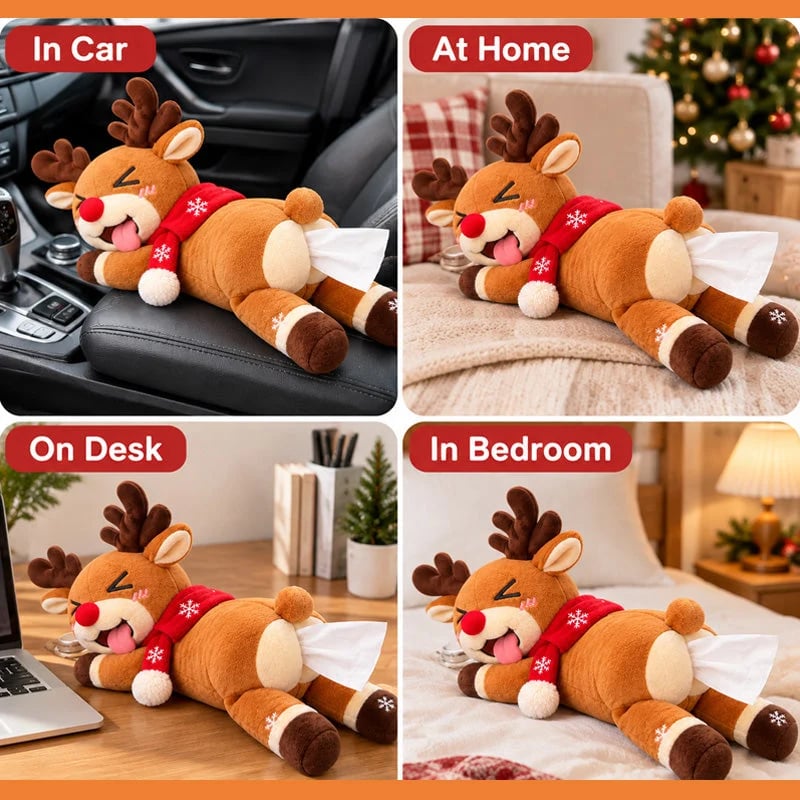 🔥 LAST DAY 50% OFF 🔥🎄 Cheeky Christmas Tissue Holders™ – Funny Santa & Reindeer Plush Car Tissue Covers for Holiday Laughs & Gifting 🎅🦌🎁