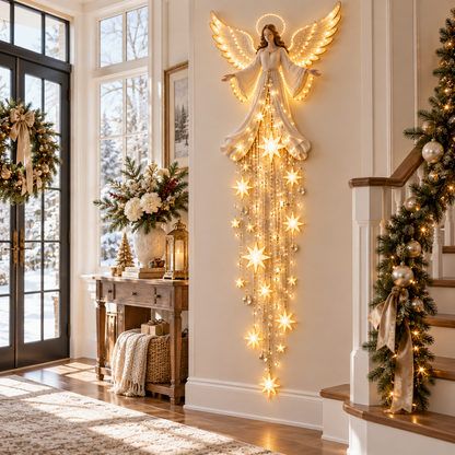 ✨✨Last Day 49% OFF✨ Angel Blessing Starfall Wall Light™ – Heavenly Christmas Wall Decor