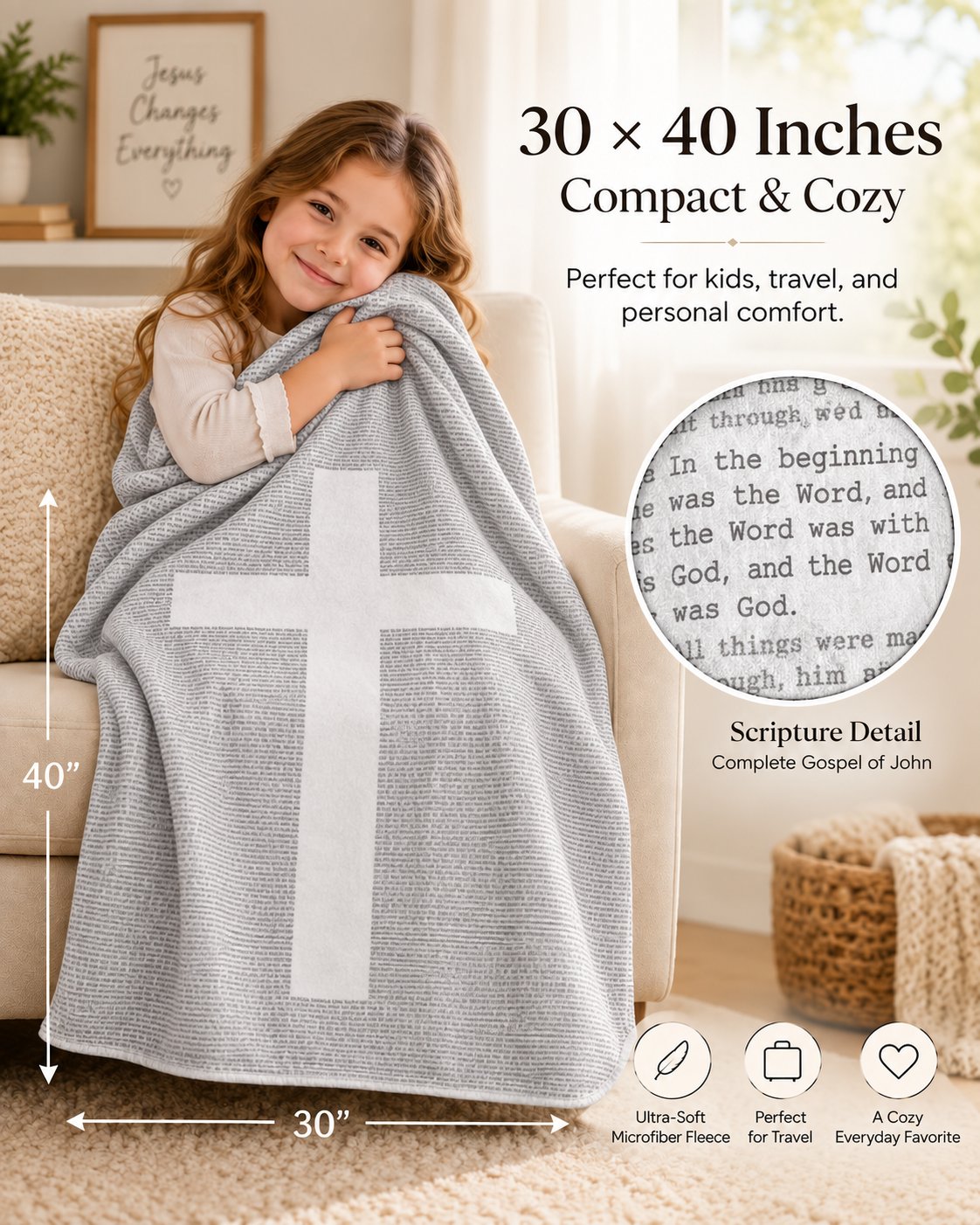 ✝️ The Gospel of John Blanket 🤍 Wrap Yourself In His Word 📖