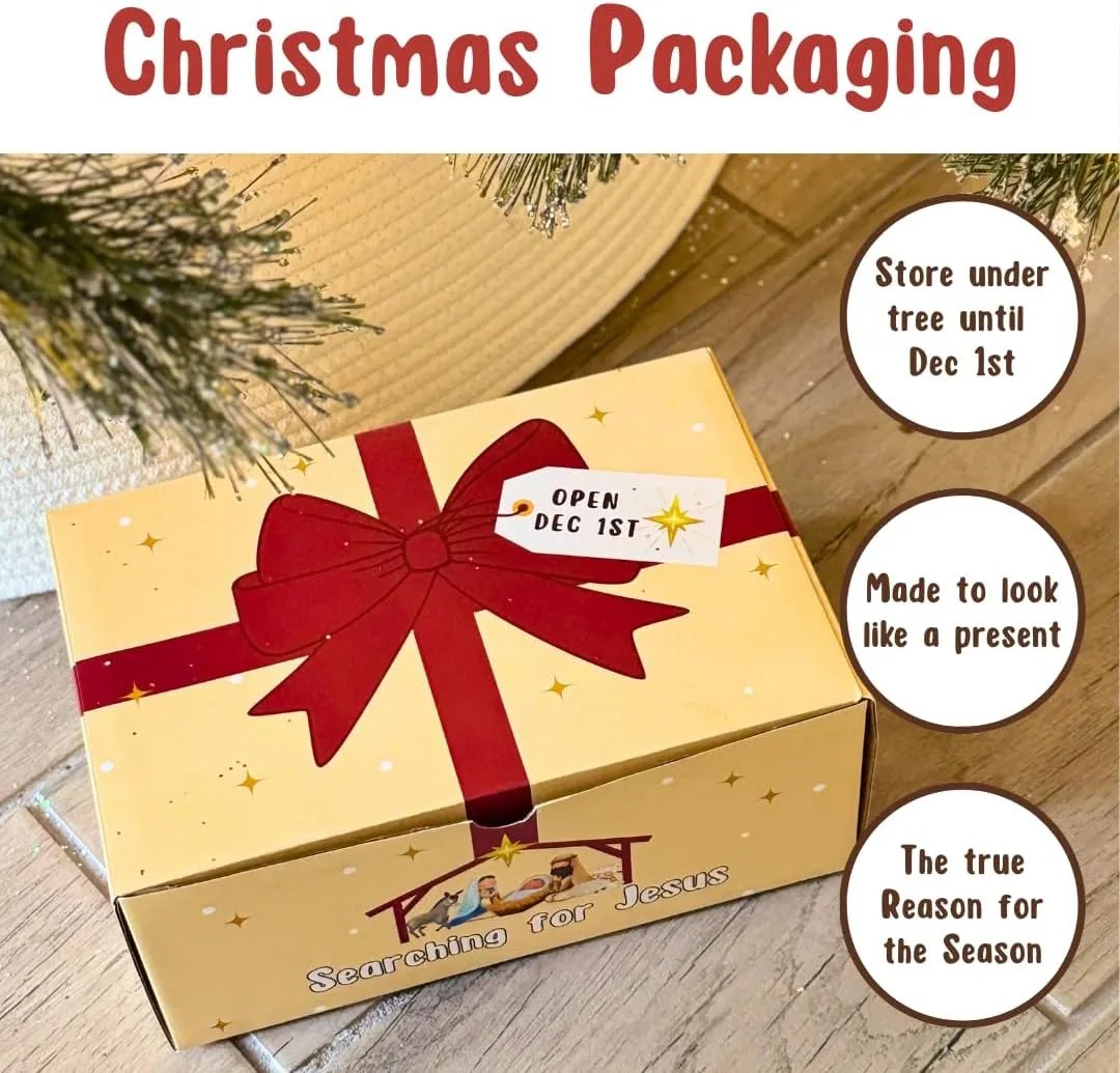 🔥Last Day 50% OFF -✝️ Searching for Jesus Advent Set | 25-Day Christmas Hide & Seek