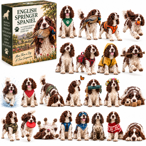 🎁 24 Days of English Springer Spaniels – 24 Adorable Surprises, One Unforgettable Christmas ❤️