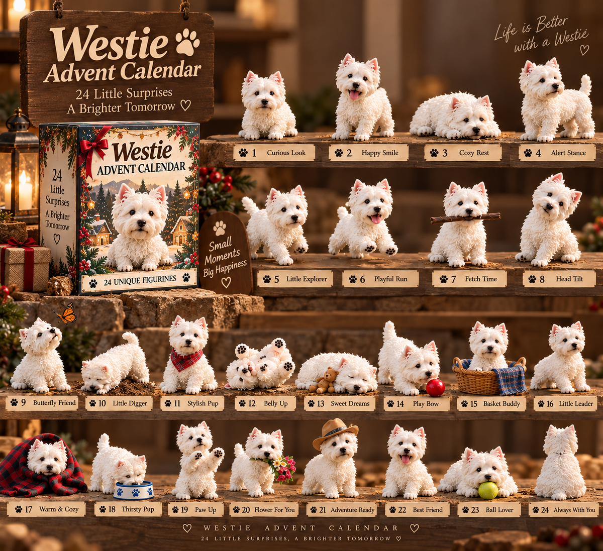 🐾🎄 24 Days of Westies – 24 Adorable Surprises, One Big Christmas Countdown ❤️