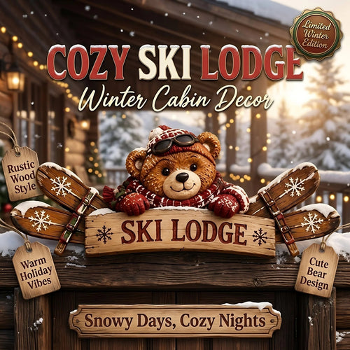 🏔️ Rustic Winter Door Frame Decor | 6 Cabin Characters
