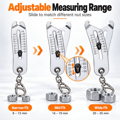 💯🔧 Portable Nut & Bolt Size Gauge