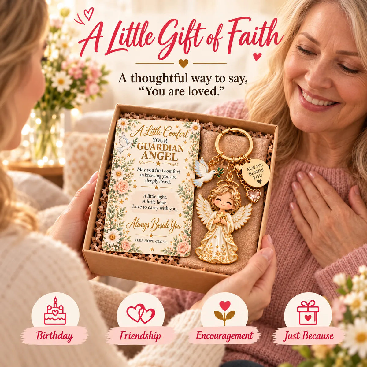 🔥LAST DAY 50% OFF - ✝️ Always With You Jesus Comfort Doll | Soft Crochet Companion with Scripture Message Card 🤍