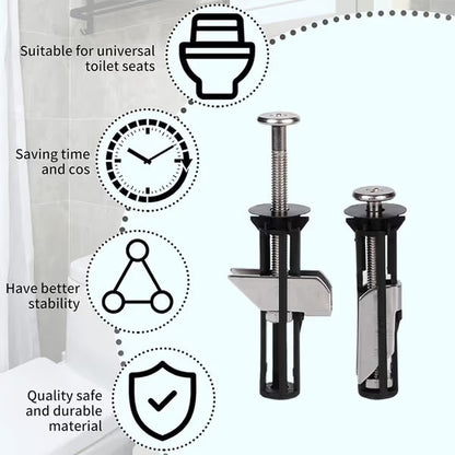 Heavy-Duty Toilet Seat Bolt Kit 🔧 – 2-Piece Replacement Set