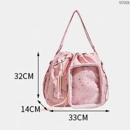 Star Print Ita Fashion Patterned Crossbody Shoulder Bag