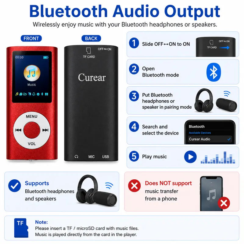 🔥🎶HOT SALE-Portable MP3 Player – Compact Digital Music Player with LCD Screen & TF Card Support🔥