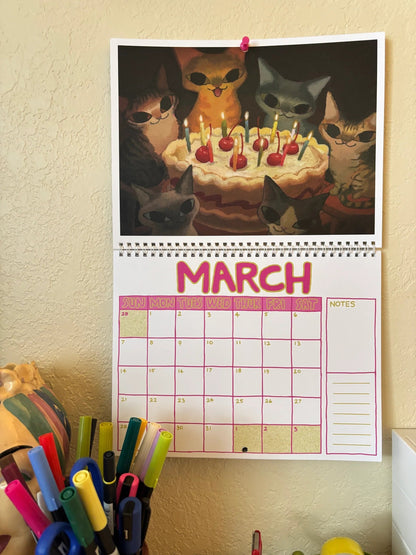 📆2027 Kelly Pringle Calendar【Calendar and sticker sheet】