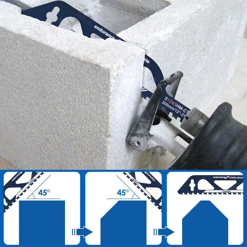 🧱🪚 12' Carbide Masonry Reciprocating Saw Blade – 2 TPI Heavy-Duty Brick & Block Cutting Blade 🔧