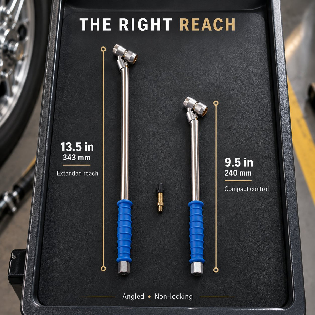 🚛 Assorted Tire Inflation Extension Rod Set, Roadside & Garage Dual Wheel Repair Helper🔨