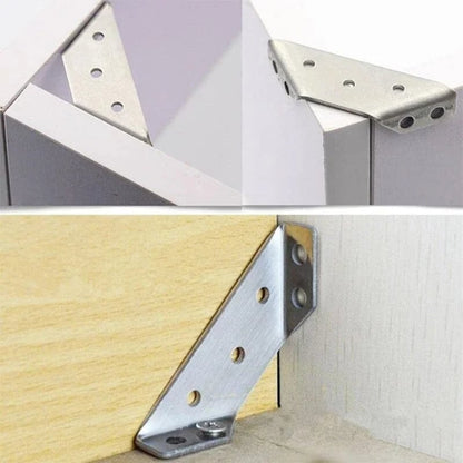 10-Pack Stainless Steel Corner Braces 🔩 – Strong Furniture Reinforcement