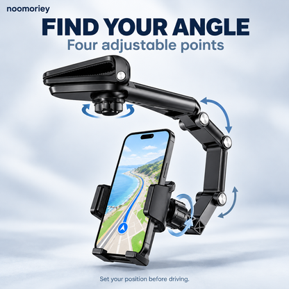 Foldable Car Phone Holder – Adjustable Clip-On Mount