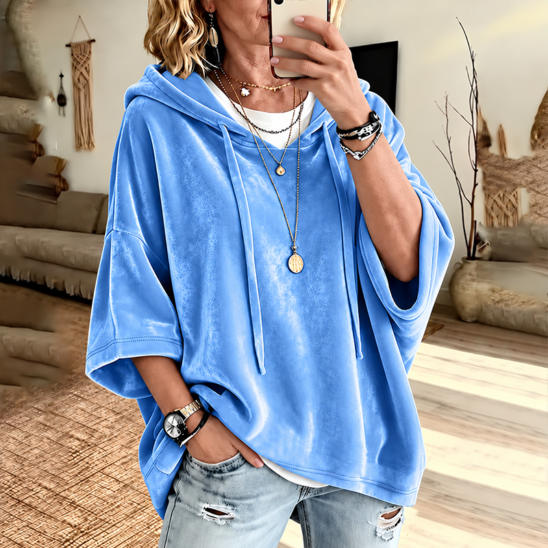 🧸✨ Women’s Oversized Velour Hoodie – Soft, Relaxed & Effortlessly Cozy