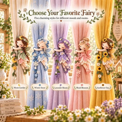 🧚✨ Fairy Hug Crochet Curtain Tiebacks – Whimsical Fairy Window Decor, Handmade Charm & Unique Gift Idea (📦Buy 2 Free Shipping)
