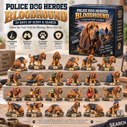 🐾 24 Days of Police Dog Heroes — Bloodhound & Dutch Shepherd Mission Collection