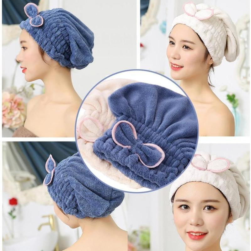 3PC Microfiber Hair Towel Caps โ Ultra-Soft, Absorbent & Fast-Drying