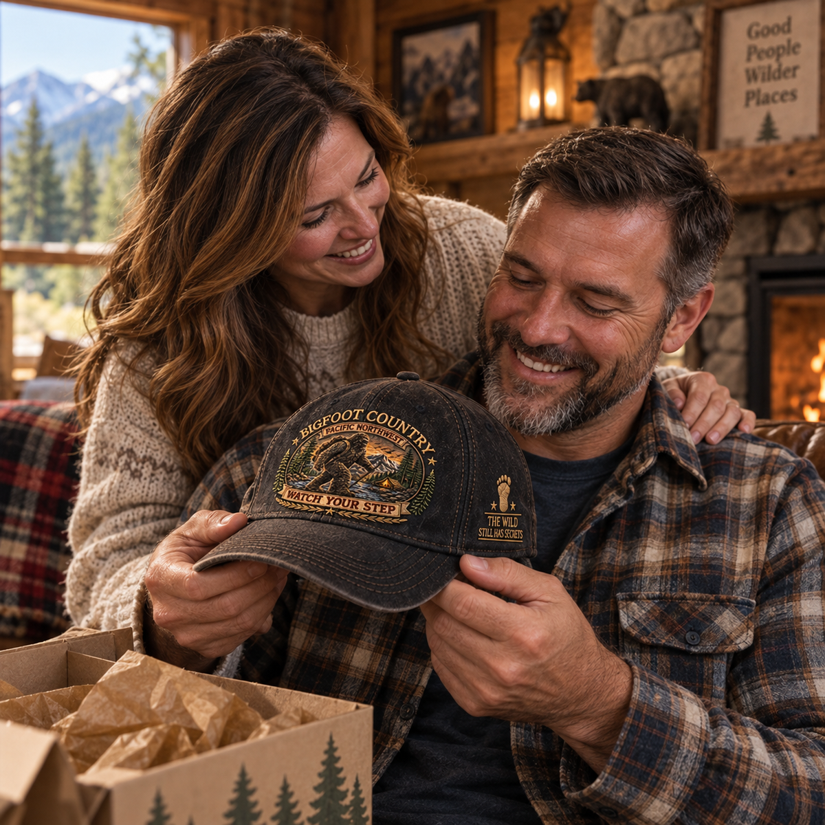 2027 Bigfoot Country Heritage Cap – Pacific Northwest Vintage Washed Embroidered Hat