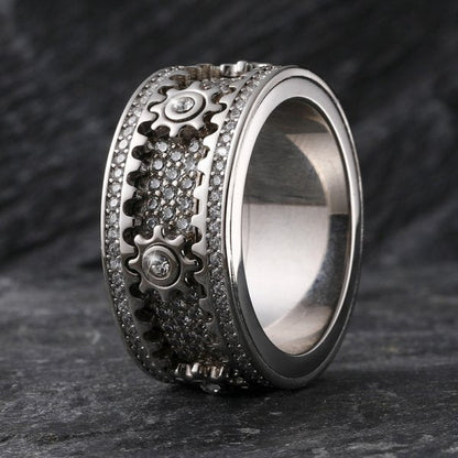 💍 Personalized Rotatable Gear Ring ✨