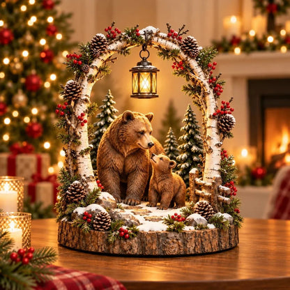 Woodland Christmas Lantern Collection – Lighted Forest Tabletop Decor