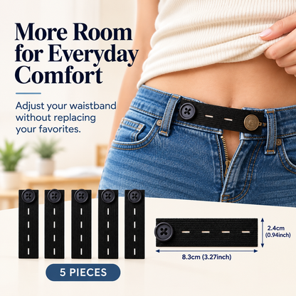 👖 5-Piece Waistband Extender Buttons – Adjustable Fit for Everyday Comfort