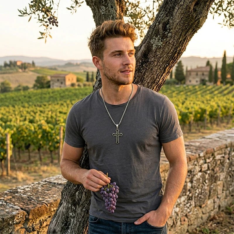 🔥Men's Lord's Prayer Cross Necklace