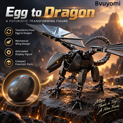 🔥LAST DAY 49% OFF This Egg Transforms Into a Dragon 🐉 – 2-in-1 Mechanical Dragon Figure