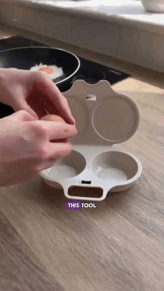🥳2026 HOT SALE🥳💞50K+ SOLD! 🥗🎁 50% OFF! Microwave Egg Poacher——Dual‑cavity, non‑stick & easy clean. Healthier than frying – stock up & save! 🏠✅
