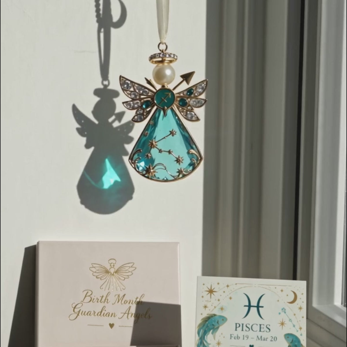 🌟Christmas Zodiac Birthstone Guardian Angel Card👼