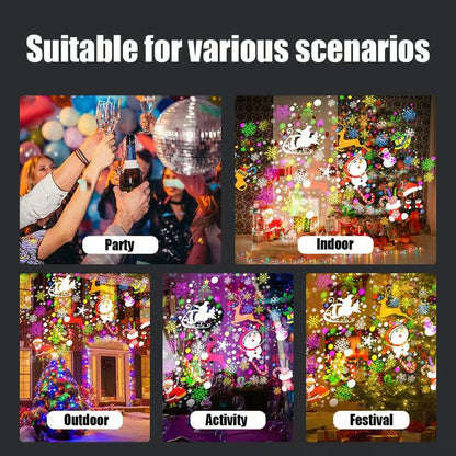 🎄🌟 Magical Christmas LED Projector – 16 Stunning Patterns to Light Up Your Holidays! ✨🎅