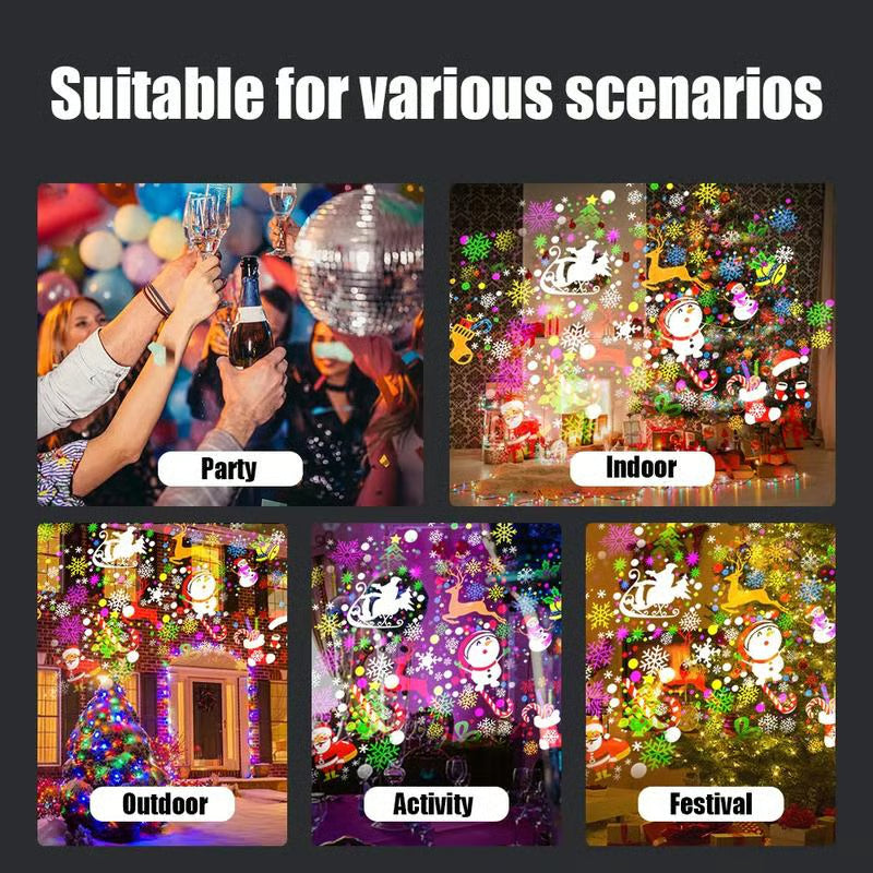🎄🌟 Magical Christmas LED Projector – 16 Stunning Holiday Patterns to Light Up Your Home! ❄️✨