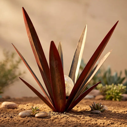 Glowing Solar Agave Garden Light