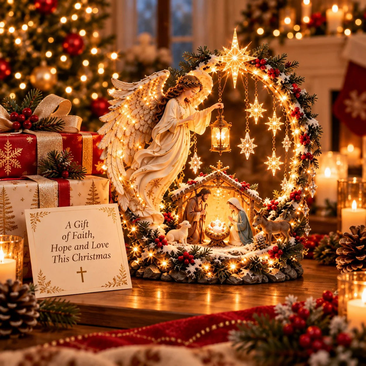 🔥Last Day 50% OFF- ✝️ Angel of Bethlehem Nativity Light 🌟