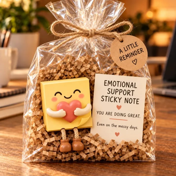 💖 Emotional Support Desk Companions 🎁 Funny Coworker Gift with Encouraging Message Card